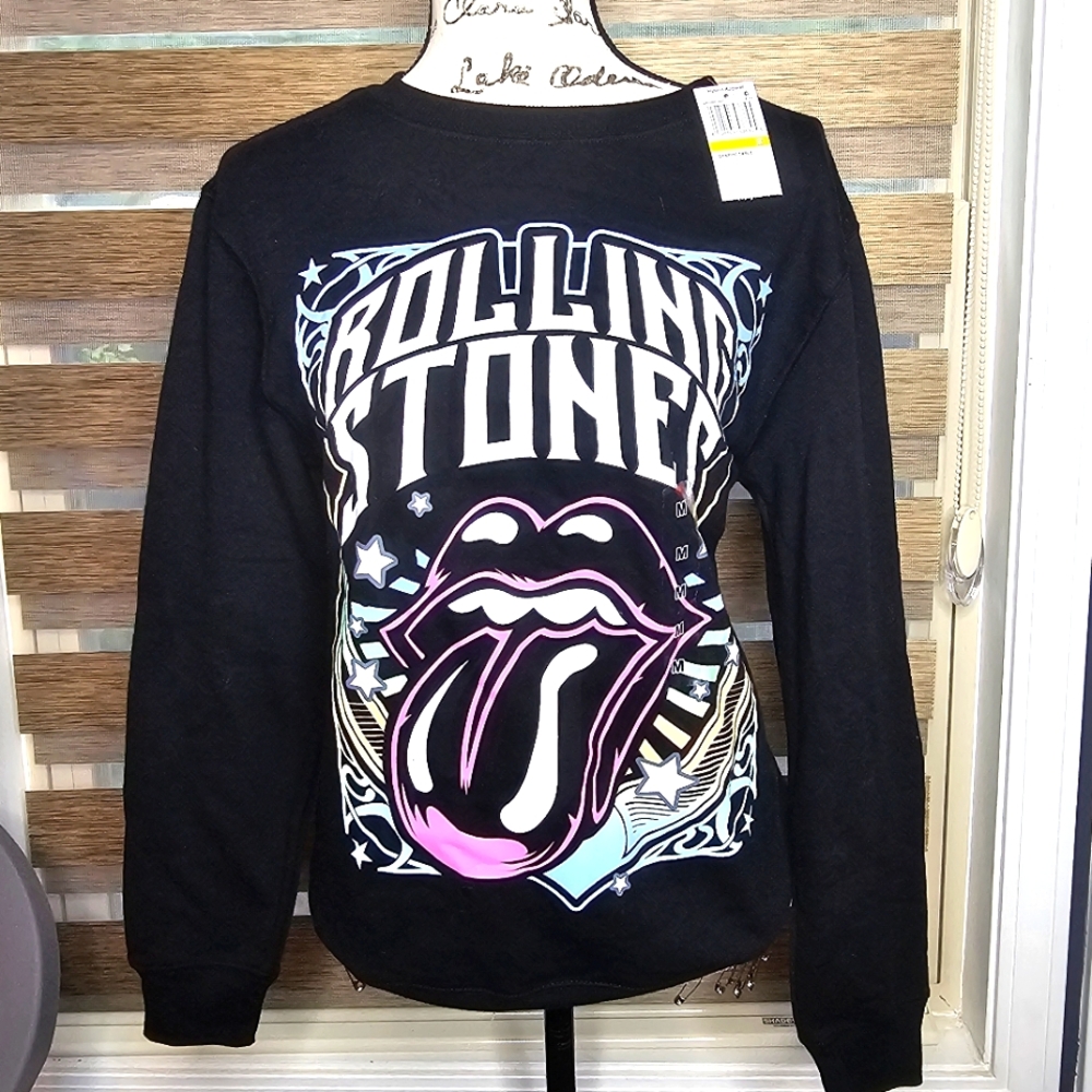 The Rolling Stones Black Crewneck